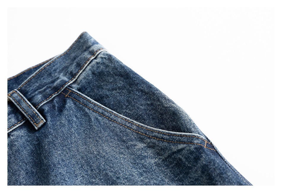 メンズデニムパンツ メンズワイドデニムパンツ ストリート系ゆったりボトムス