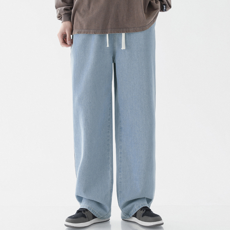 メンズデニムパンツ ワイドストレート ジーンズ 全7色