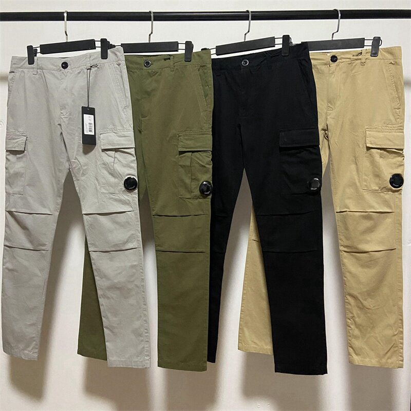 メンズデニムパンツ 多ポケット付きストレッチカーゴパンツ