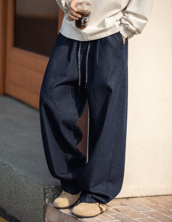 メンズデニムパンツ メンズ デニム ワイドパンツ 2025春新作 ゆったり