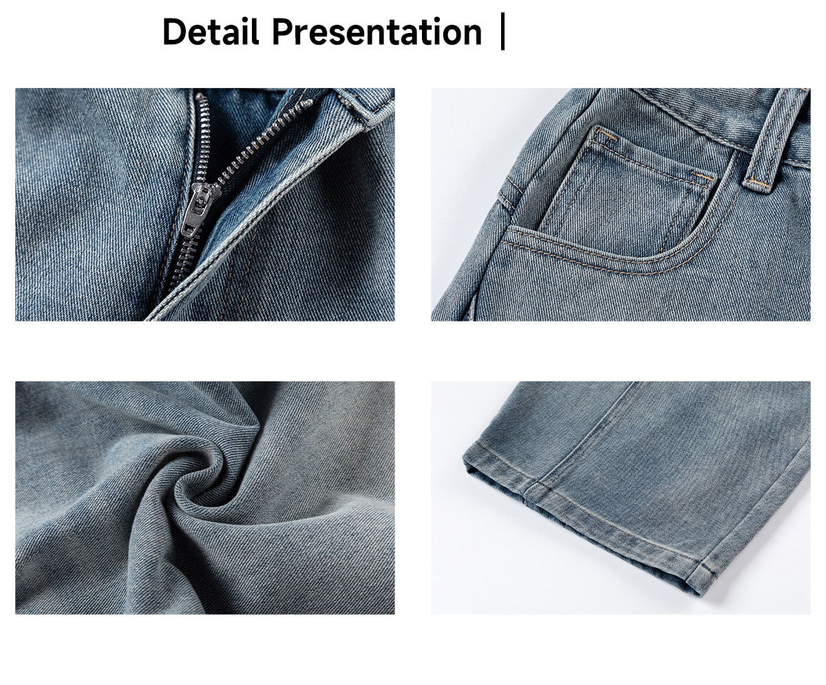 メンズデニムパンツ ヴィンテージ風ウォッシュ加工 全2色