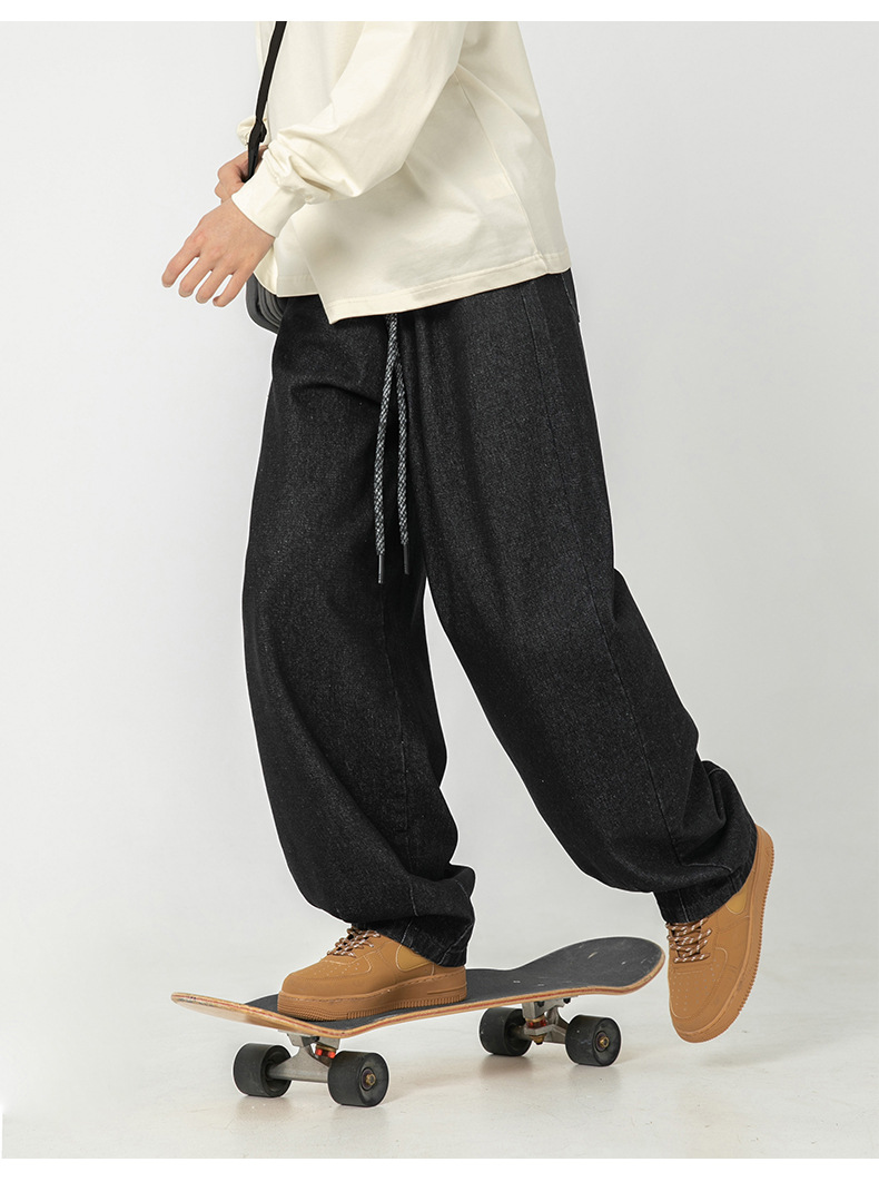 メンズデニムパンツ メンズ ストレッチ古着風デニムパンツ ワイド 全2色