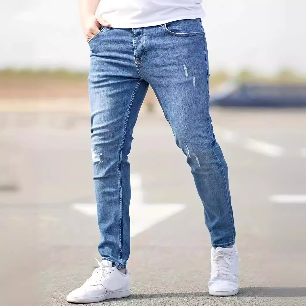 デニムパンツメンズ ストレッチ すっきり細身ストレッチデニム