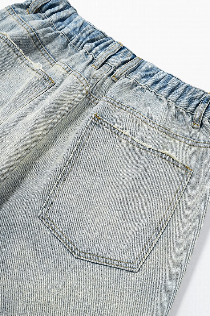 メンズデニムパンツ メンズ 秋作 グラデーション ワイドデニムパンツ ヴィンテージ加工