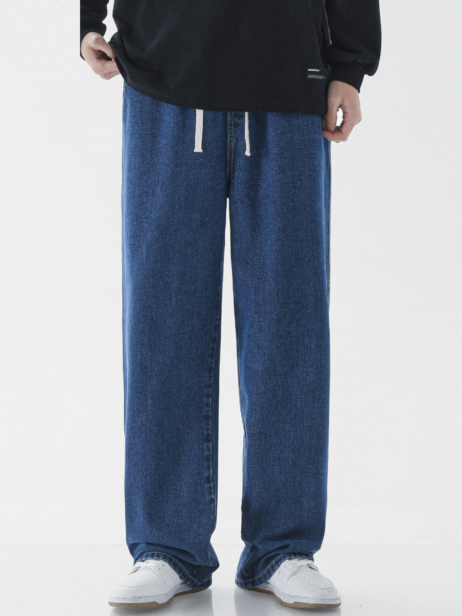 メンズデニムパンツ ワイドストレート ジーンズ 全7色