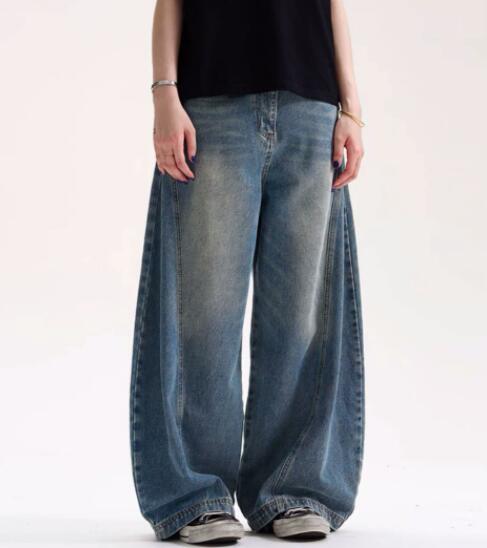 メンズデニムパンツ メンズ ワイド デニム パンツ ゆったり ジーンズ