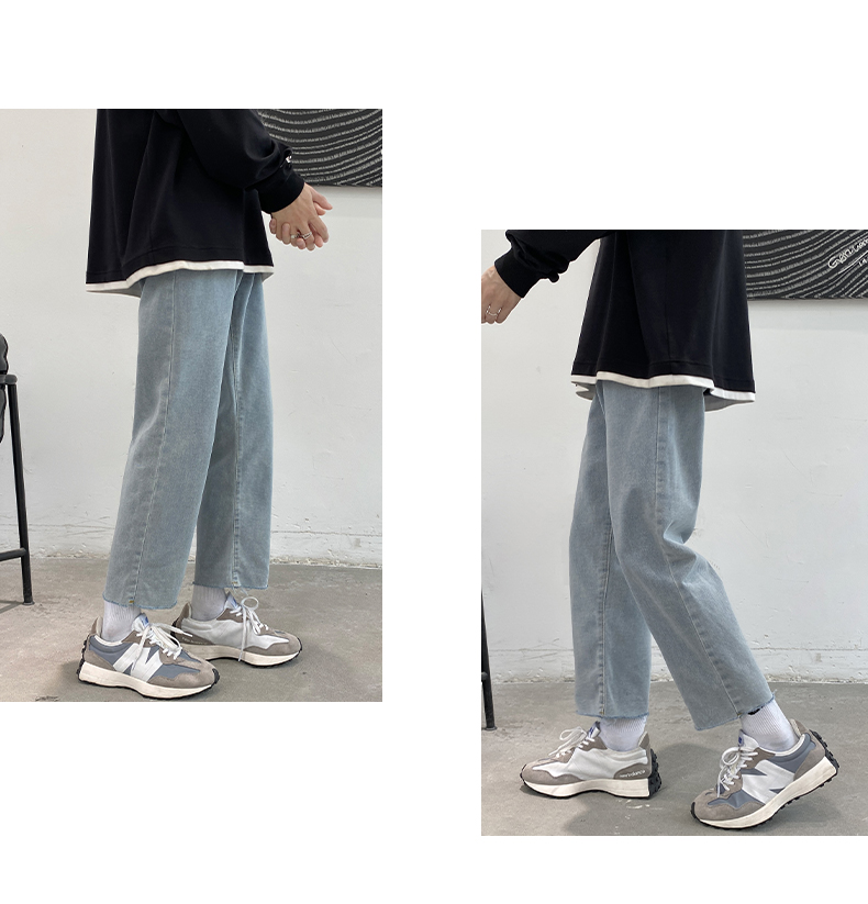デニムパンツメンズ ゆったり快適ストレートデニム