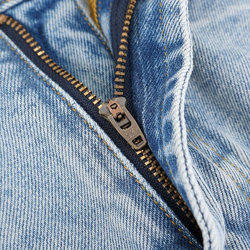 メンズデニムパンツ メンズ ダメージ加工 デニムパンツ ワイド ストリート系