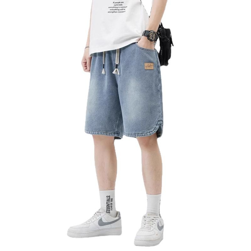 デニムパンツメンズ バギー リラックスデニムハーフパンツ