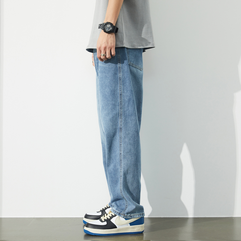 デニムパンツメンズ ゆったりシルエット定番ストレート