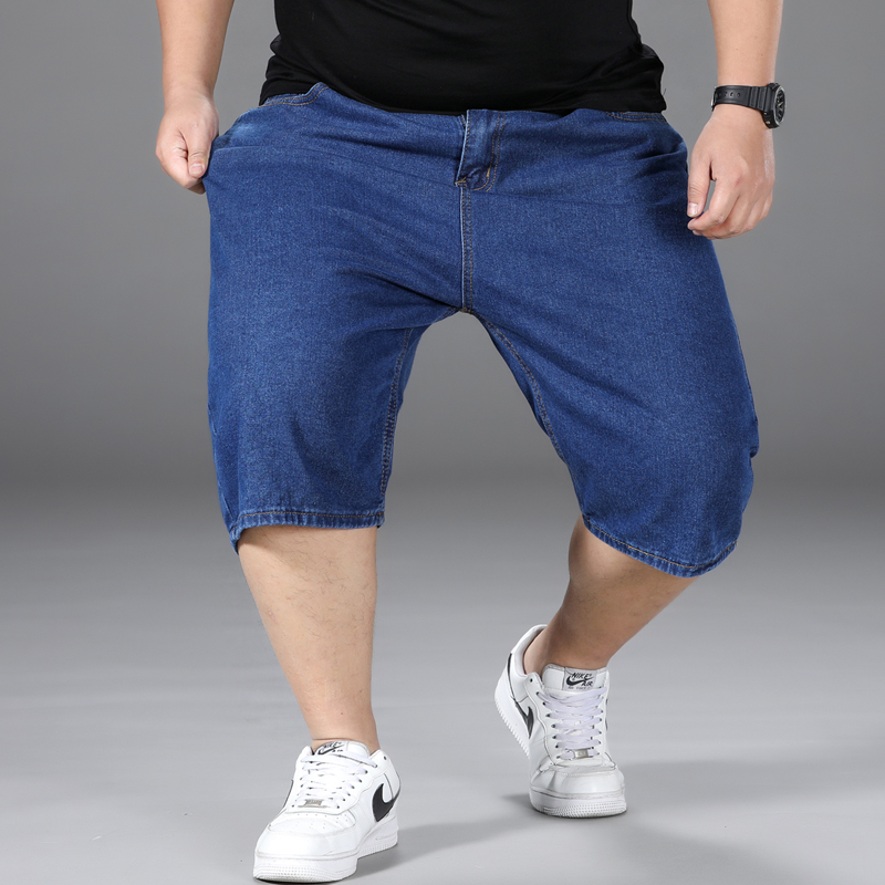 デニムパンツメンズ ゆったりシルエットデニムハーフパンツ
