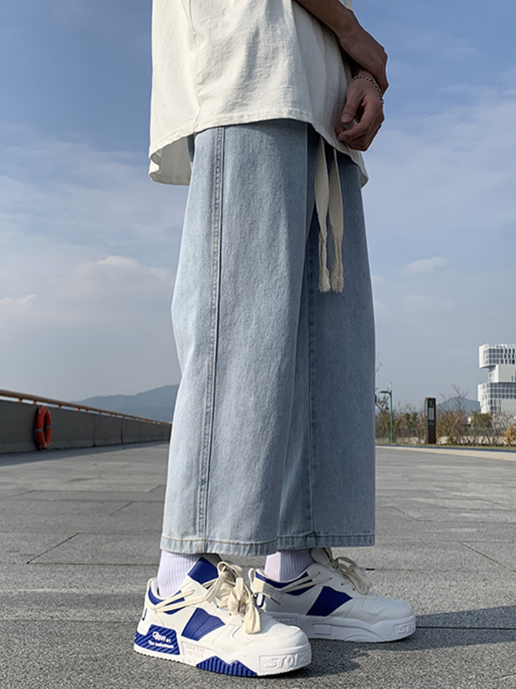 デニムパンツメンズ ワイド 風合い楽しむゆったりデニム