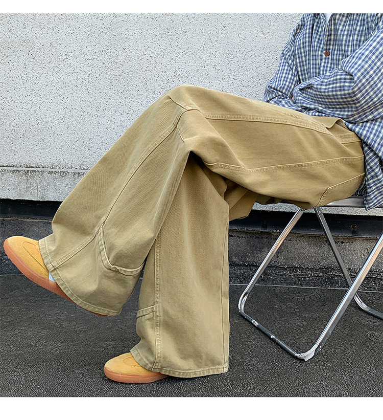 メンズデニムパンツ ワイド ストリート系 秋冬 全2色