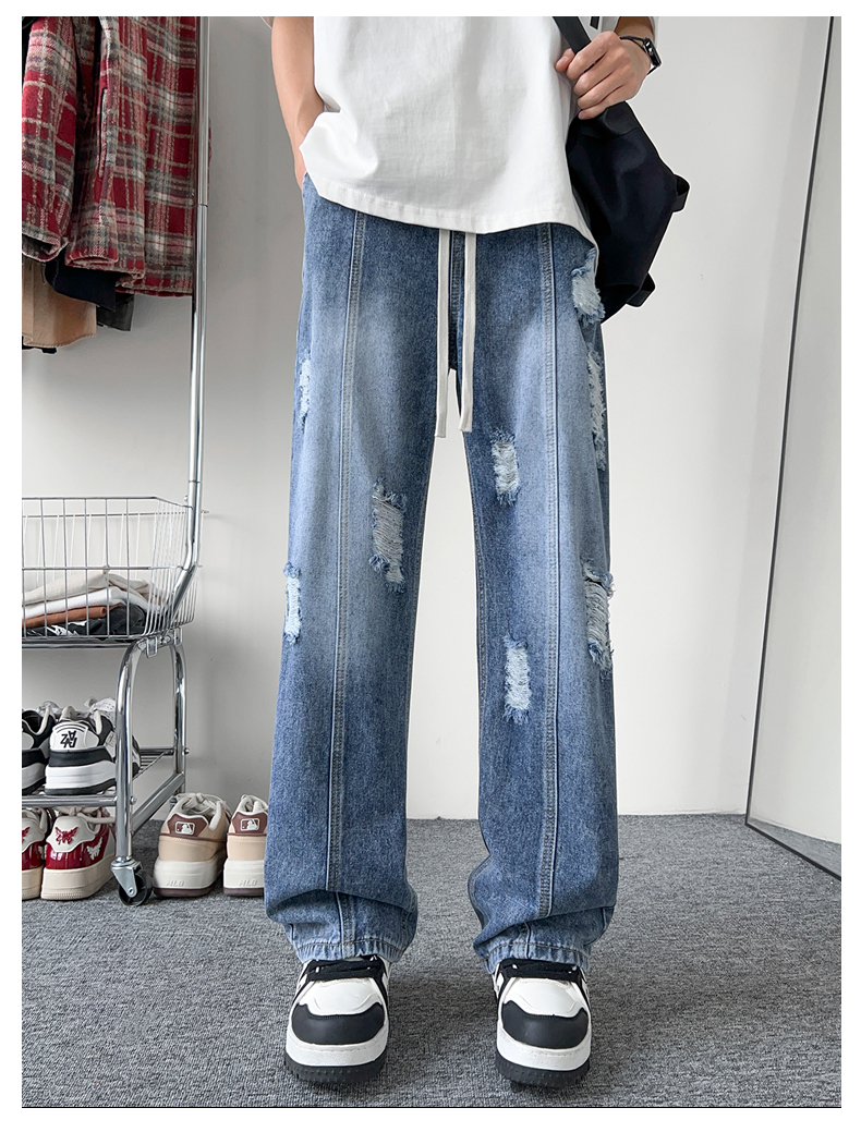 デニムパンツメンズ ダメージ ヴィンテージダメージワイドデニム