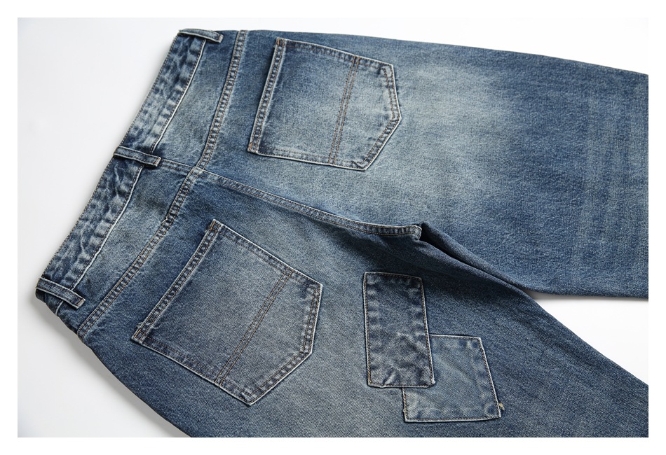 メンズデニムパンツ メンズダメージ加工デニムパンツ秋冬新作