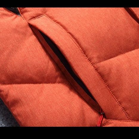 メンズダウン 多機能ポケット付き中綿入りフード付き防寒ジャケット