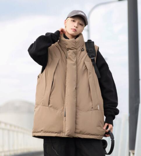 メンズダウン  秋冬ダウンベスト防寒軽量
