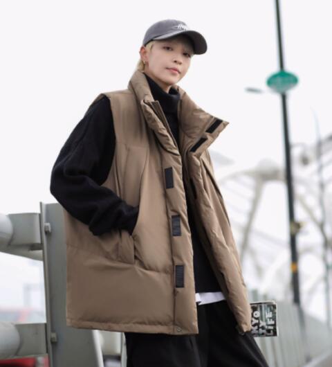 メンズダウン  秋冬ダウンベスト防寒軽量