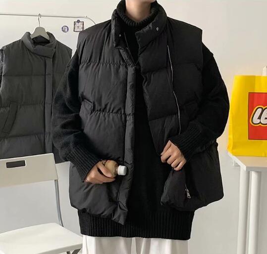 メンズダウン 秋冬メンズ中綿ダウンベスト防寒軽量上着