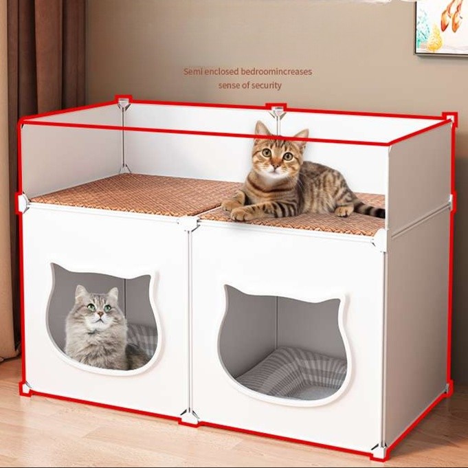 猫ベッド 二層式キャットハウス 猫専用リゾート