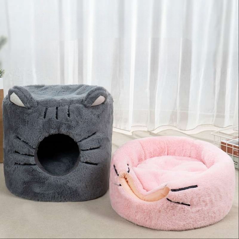 猫ベッド もこもこ猫ハウス 冬用ペットベッド