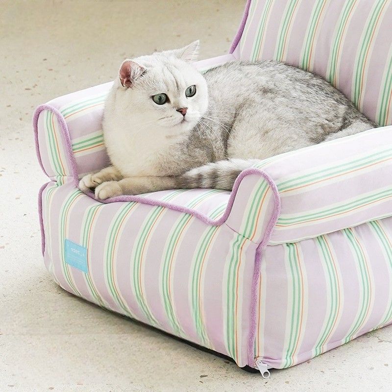 ソファ型猫ベッド 冷感素材 取り外し可能