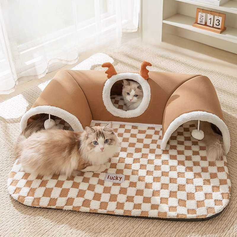 猫向けのトンネル付きベッドおすすめ5選！犬も使える快適な寝床用品