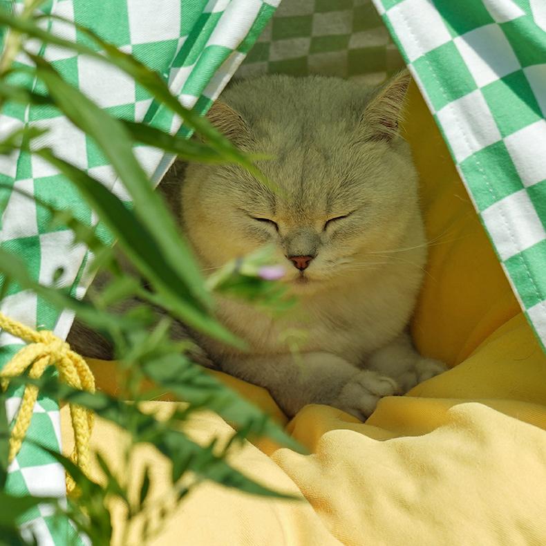 猫ベッド ふわもこテントハウス