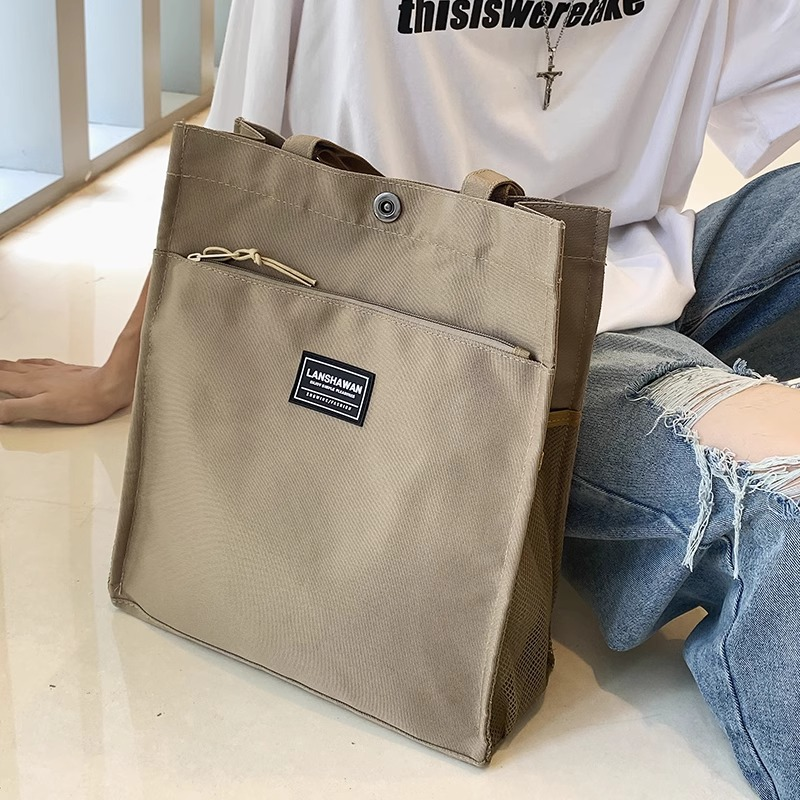 メッセンジャーバッグ シンプル実用性キャンバストートバッグ