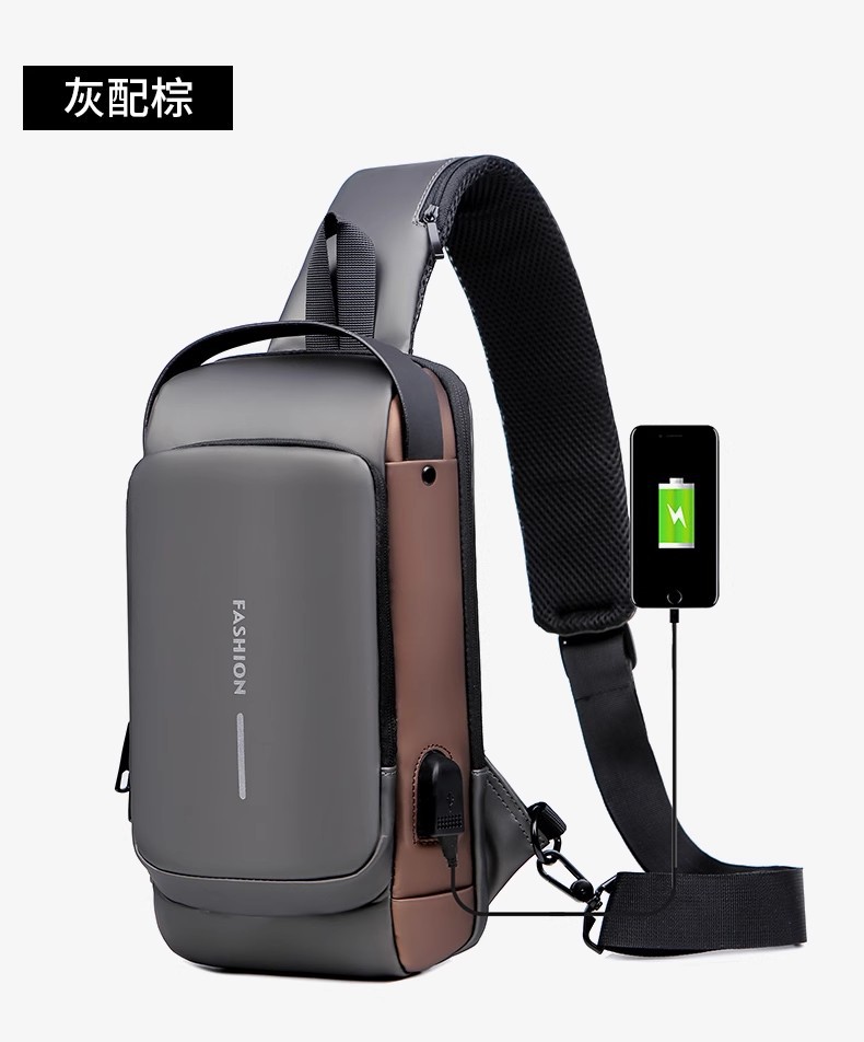 メッセンジャーバッグ スマート充電ボディバッグ
