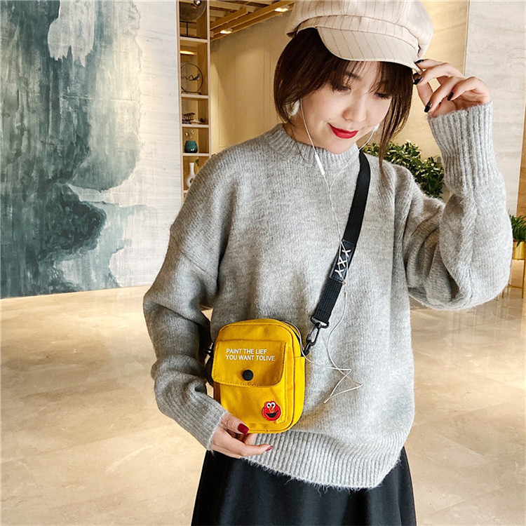 ミニバッグ キャラクターワッペン付きミニショルダー