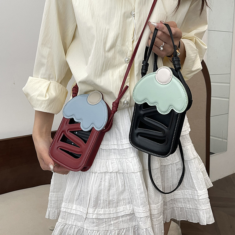 ミニバッグ 牛乳瓶デザイン可愛いミニバッグ斜め掛けショルダー4色