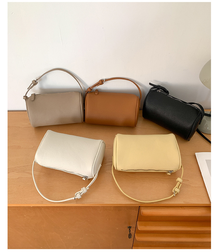 ミニバッグ シンプル筒型ミニショルダーバッグ