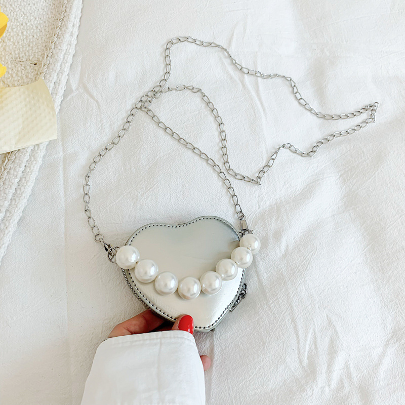 ミニバッグ レディース 韓国風 ハート型 パール付き