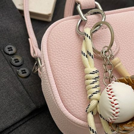 ミニバッグ 型押し合成皮革ボストン型ミニバッグ