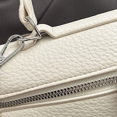 ミニバッグ 型押し加工ハンドルレザー調スクエアミニバッグ