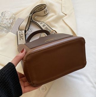 ミニバッグ 配色切り替えバイカラーハンドルミニバッグ