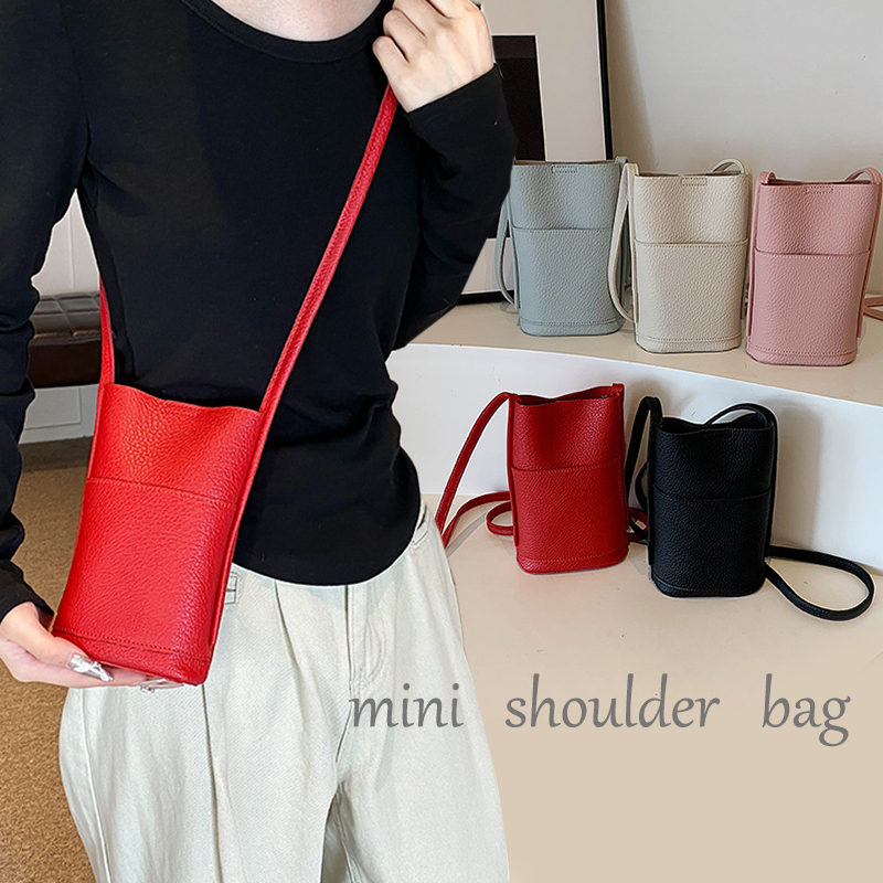 ミニバッグ 新作スマホ対応ミニショルダーバッグ無地軽量