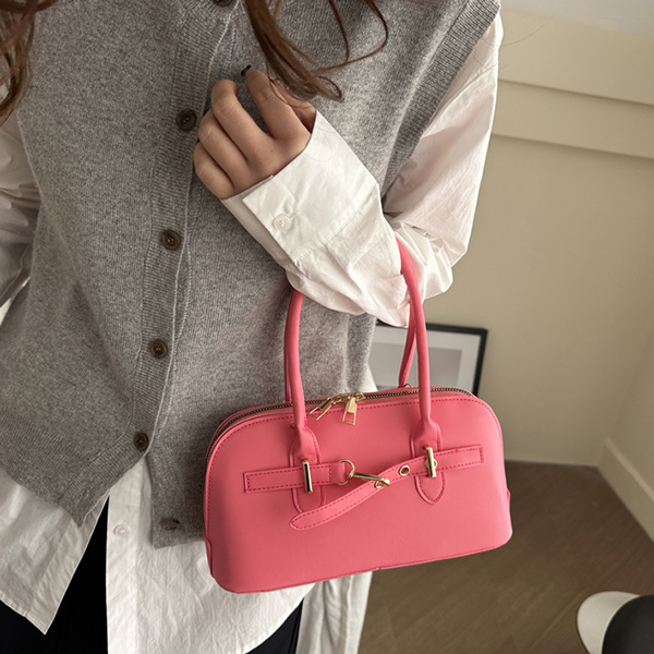 ミニバッグ レディース ミニショルダーバッグ バックル付き レザー調