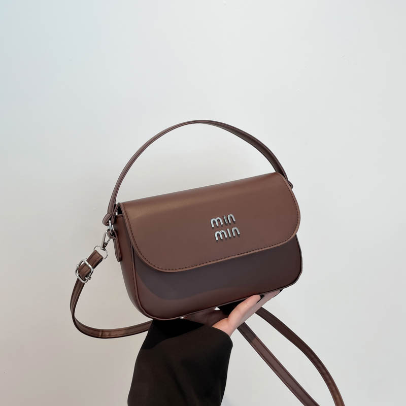 ミニバッグ シンプル上品フラップショルダーバッグ