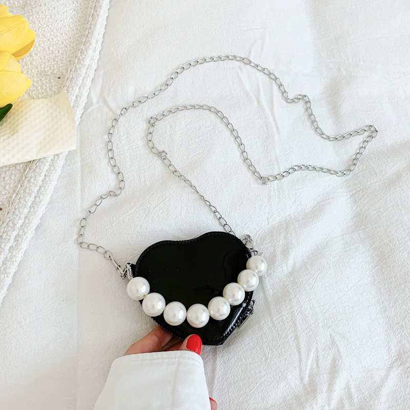 ミニバッグ レディース 韓国風 ハート型 パール付き