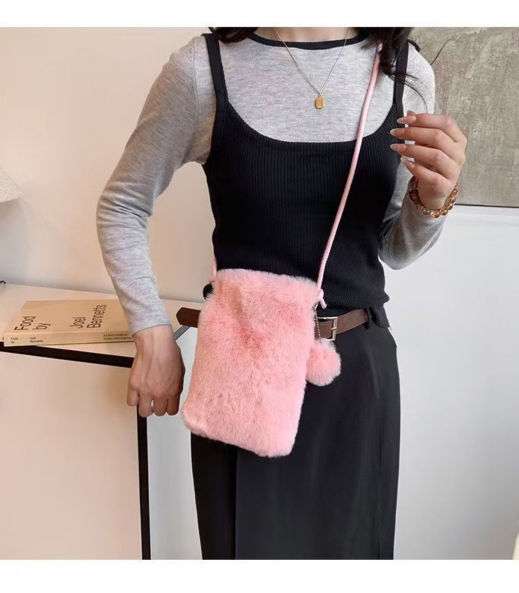 ミニバッグ ふわもこファー ミニショルダーバッグ