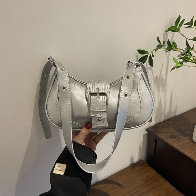 ミニバッグ レディース ミニショルダーバッグ 合成皮革 バックル付き