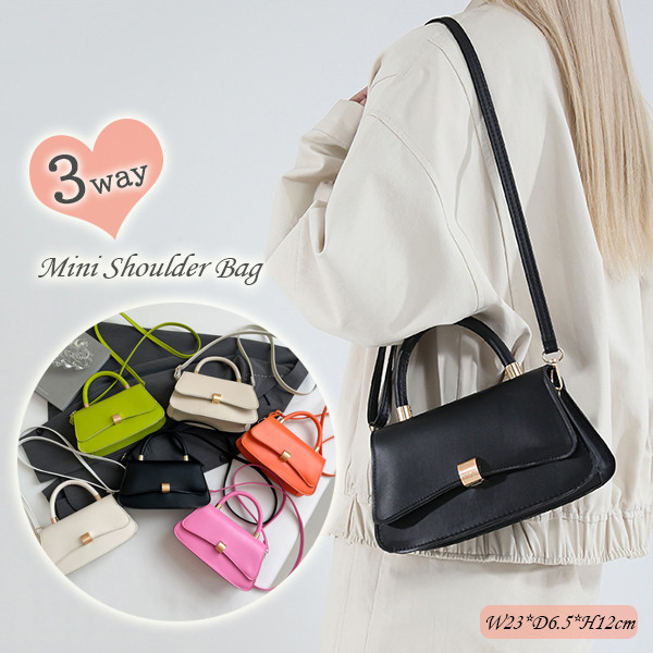 二〇二五年新作レディースミニバッグ肩掛け綺麗めバックル付