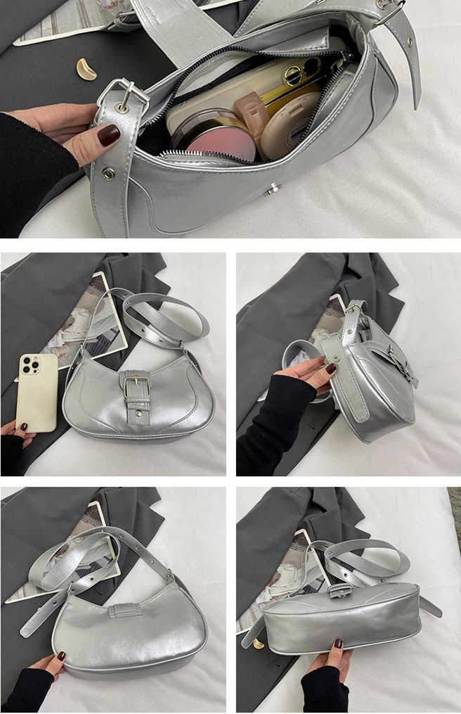 ミニバッグ レディース ミニショルダーバッグ 合成皮革 バックル付き