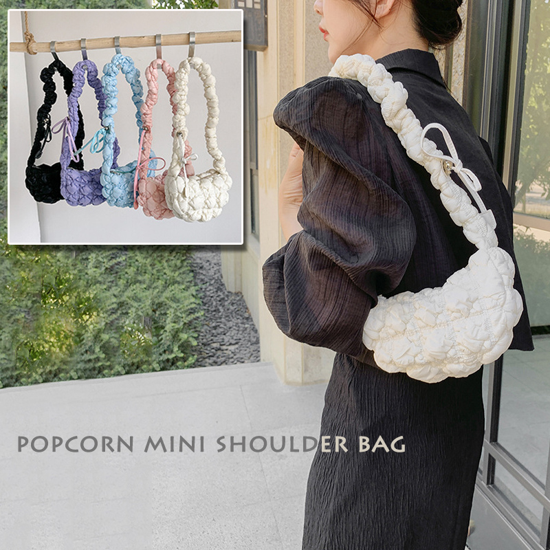 ポップコーンショルダーミニバッグ可愛いワッフル軽量
