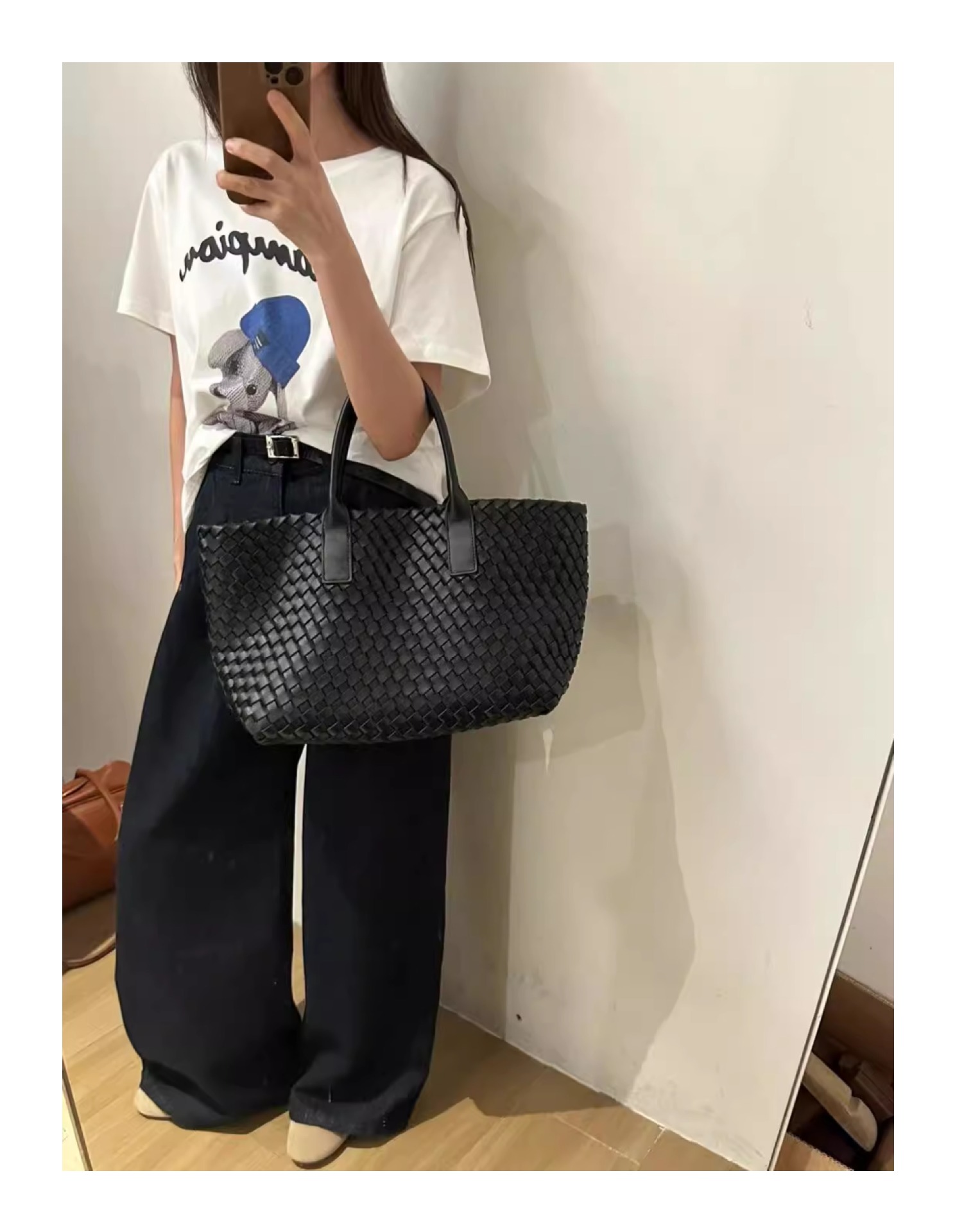 ミニバッグ 職人技編み込みミニバッグ