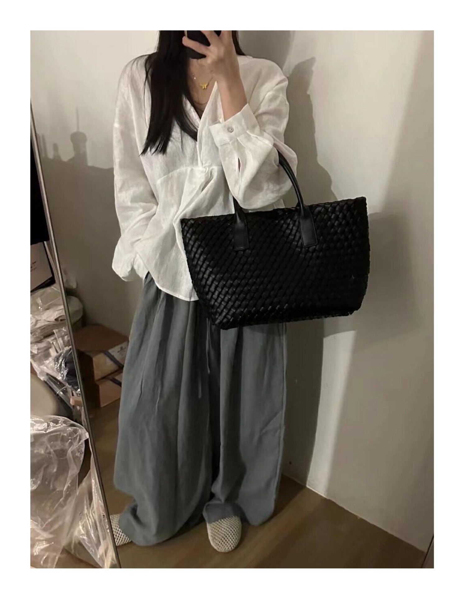 ミニバッグ 職人技編み込みミニバッグ