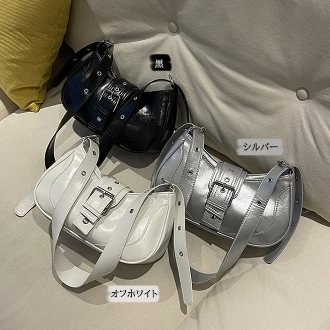 ミニバッグ レディース ミニショルダーバッグ 合成皮革 バックル付き