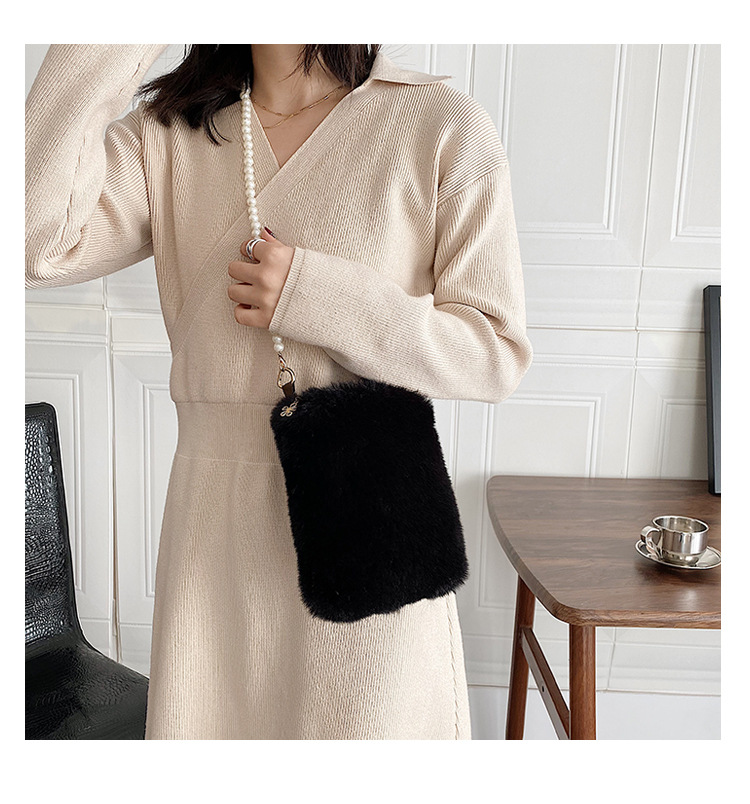 ふわふわエコファーミニバッグ斜めがけショルダー